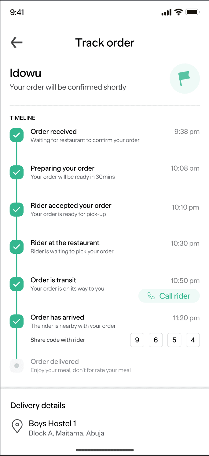 Delivered to your hostel — the Veat app